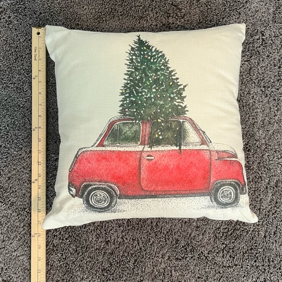 Holiday Christmas Throw Pillow Car/Tree - Picture 6 of 6